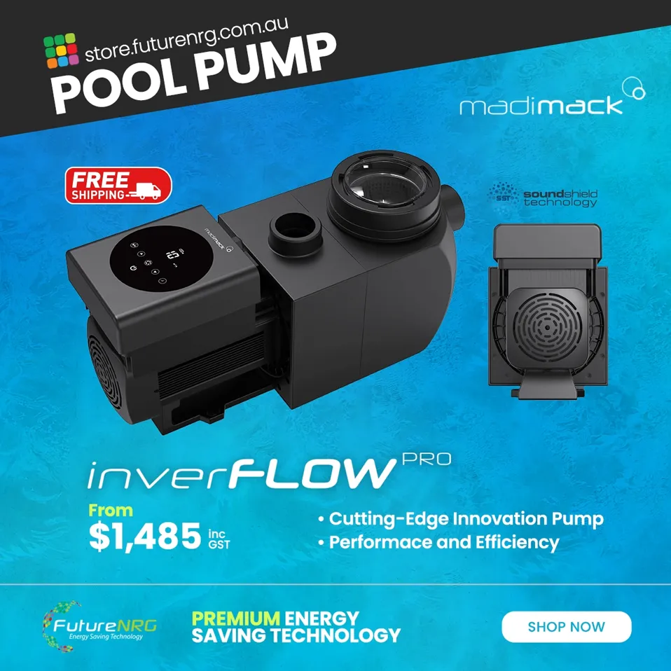 Future NRG Madimack Pool Pump Ads